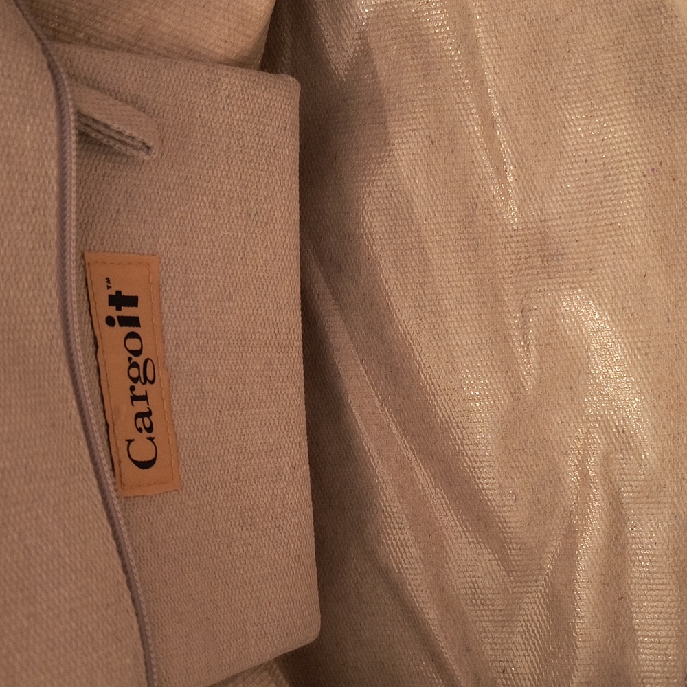 CargoIt Pink and Tan Women's Tote Bag - Picture 5 of 6